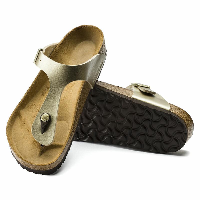 Birkenstock Birko-flor Gizeh Dame Guld | DK 41BEX